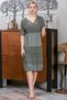 Women's Khaki Italian Robe Sleeves Skirt Lace Detailed Lined Midi Dress M10160000EL93731 - 2