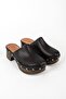 Sabo Women's Heeled Slippers Nurse Clogs-Black - 3
