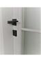 Luxury Anka (BATHROOM-WC TYPE) Matte Black Square Badge Door Handle Door Lock Set of 2 - 6