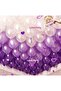 50 Pieces - Metallic Purple - Lilac and White Balloon Set