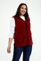 Women's Burgundy Fleece Vest - 5