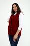 Women's Burgundy Fleece Vest - 7