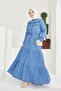 6717 Denim Hijab Dress - 3