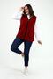 Women's Burgundy Fleece Vest - 8