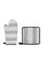 Buldan Fabric Striped Patterned Set of 2 Gloves and Handles