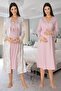 Pink Dvina Effortt Maternity Sleepwear and Dressing Gown Set - 8095 - 2