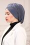 Crossed Practical Casual Bonnet - Tesettür Füme - 4