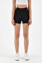 Women's Black Extra High Waist Biker Athlete Tennis Volleyball Shorts with Pockets - 6
