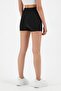 Women's Black Extra High Waist Biker Athlete Tennis Volleyball Shorts with Pockets - 8
