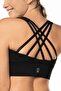 Black High Support Covered Sports Bra with Back Detail - 5