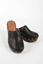 Sabo Women's Heeled Slippers Nurse Clogs-Black - 4