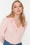 Powder Collar Embroidered Cotton Woven Shirt TWOAW21GO0005