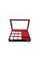 Watch Ring Cufflink And Glasses Multi-Purpose Jewelry Box Black Suede Plated Watch Box - 3