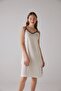 Women's Cream Musical Note Wood Printed Nightgown - 2