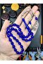 Barley Cut Blue Wooden Boxed Powder Amber Prayer Beads - 2
