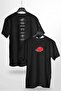 Naruto Akatsuki Symbol Printed Hooded Design Black Tshirt