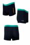 Boy's Black Green Neon Orange Printed Boxer Swimmer Sea Pool Beach Swimsuit