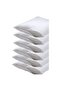 6 Pieces Pillow Case with Zipper White 100% Cotton Fabric 50x70 Cm