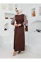 Zebra Patterned Long Length Hijab Dress