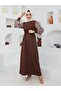 Zebra Patterned Long Length Hijab Dress - 2
