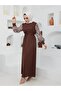 Zebra Patterned Long Length Hijab Dress - 3