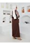 Zebra Patterned Long Length Hijab Dress - 5