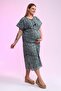 Şilebezi Leopard Pattern Short Sleeve Maternity Dress - 7