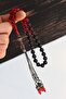 Starling Cut Fire Amber Rosary with Silver Kazaz Tassels