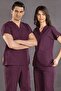 Purple Terry-Cotton Suit Thin Fabric Scrubs Hospital Staff Uniform