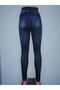 High Waist Leggings with Jeans Look - 2