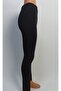 Women's Black Seamless High Waist Winter Thermal Tights with Wool Lining - 2