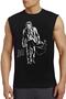 Joker Black Cutaway Sleeve with Coat | Sleeveless Men's T-shirt | Athlete