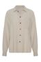 Beige Buttoned Oversize Linen Shirt with Pockets 2yxe2-45929-25