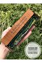 Barley Cut Green Transparent Moire Wooden Boxed Powder Amber Prayer Beads - 2