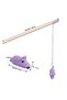 Knitted Cat Fishing Rod - Wooden Bell Mouse Toy - 3