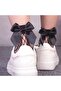 Women's Ribbon Black Mesh Socks - 2