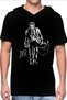 Joker Black Hooded Short Sleeve Men's T-shirt with Coat
