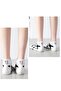 5 Pairs Cow Embroidered Cotton Booties Socks Set - 4