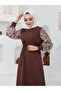 Zebra Patterned Long Length Hijab Dress - 6