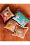 Decorative Elephant Patterned Throw Pillow Watercolor Turquoise Velvet Double Sided Pillowcase - 7