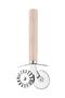 Ars-Hm-Wooden Handle Stainless Steel Flat/Serrated Pizza Slicer - 2