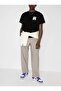 Logo Print Black Regular Fit T-Shirt - 4