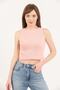 Women's Lilac Halter Neck 2-Piece Crop Blouse - 2