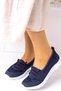 Women's Navy Blue Flexible Faylon Sole Full Orthopedic Comfortable Sports Ballerina Shoes Ser-041