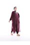 Women's Hijab Swimsuit V Neck Kaftan Pareo Claret Red - 2