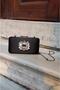 Black Satin Evening Dress Box Bag with Stones - 2