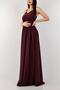 Purple Glitter Design Straps Slit Detail Long Dress 140998 - 3