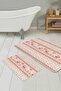 Geyikli New Year's Themed Special Design 2-Piece Non-Slip Base Bathroom & Kitchen Mat Set