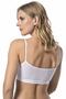 Women's Rope Strap Bustier Sports Combed Cotton Half Athlete Bra with Pads - 2