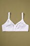 Women's Aysemin Lace Detailed Gathering White Bra D Cup